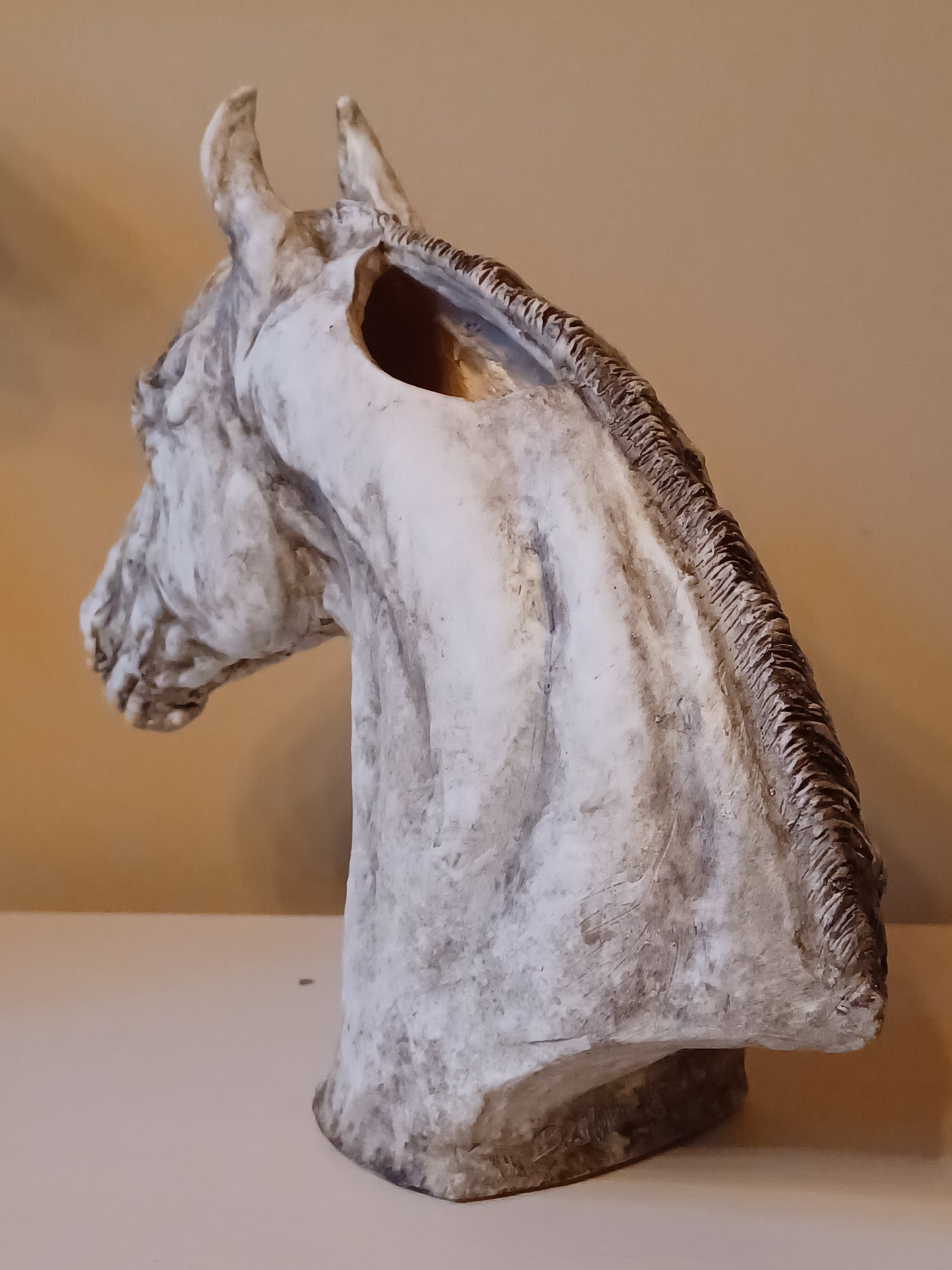 Stoneware Sculpture Vase for Dry arrangement. Original horse vase by Beverly Zimmer