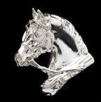 Large Driving Harness Horse Sterling Silver Pendant and chain jewelry Zimmer