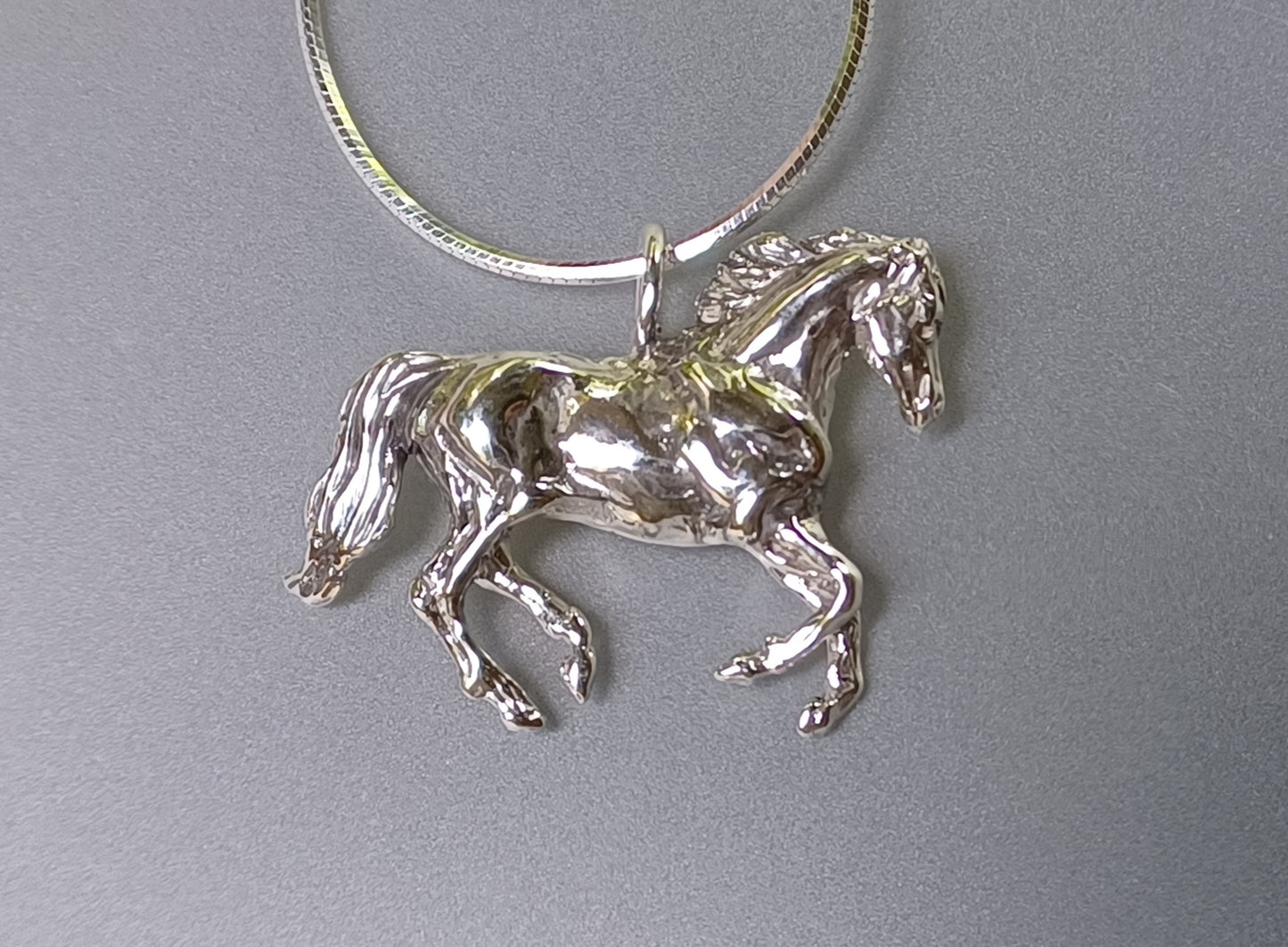 Galloping Horse Jewelry Necklace Pendant and chain