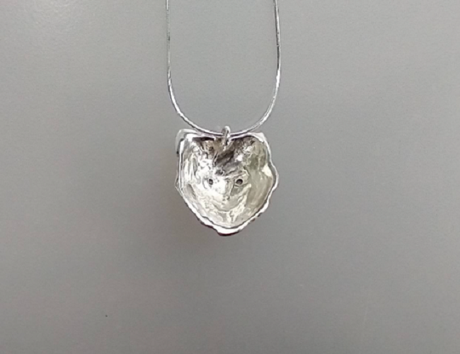 Pembroke Welsh Corgi Sterling Silver pendant and chain necklace. Stone set eyes.