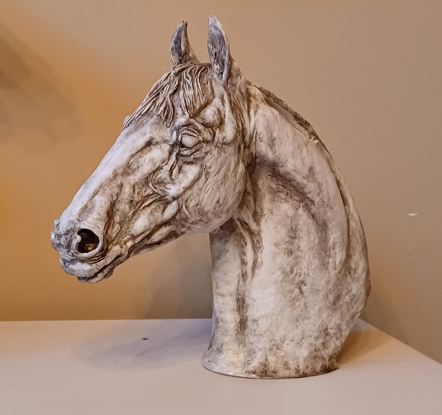Stoneware Sculpture Vase for Dry arrangement. Original horse vase by Beverly Zimmer
