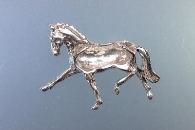 Dressage horse extended trot necklace STERLING SILVER pendant ONLY Equestrian jewelry gift