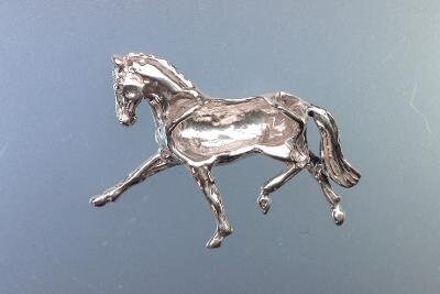 Dressage horse  extended trot necklace  STERLING SILVER pendant ONLY Equestrian jewelry gift