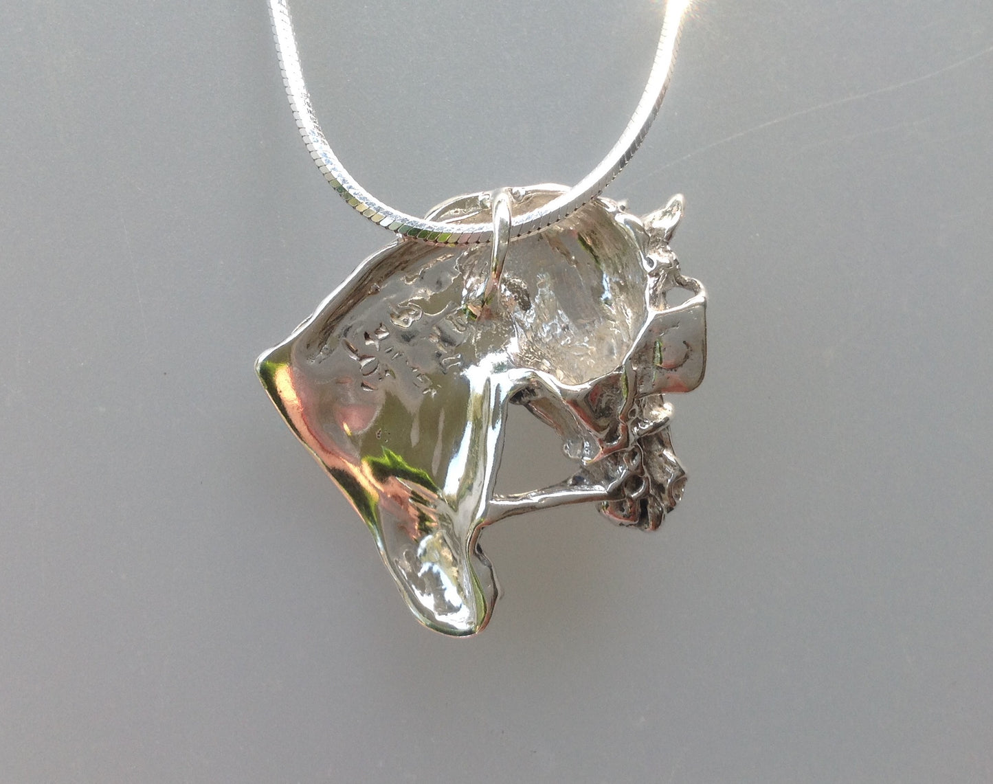Large Driving Harness Horse Sterling Silver Pendant and chain jewelry Zimmer
