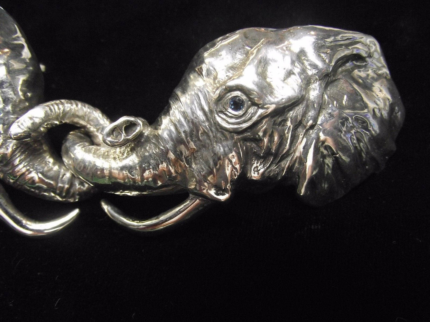 Order For:  Elephants belt buckle Sculpture jewelry in  sterling silver Zimmer jewelry