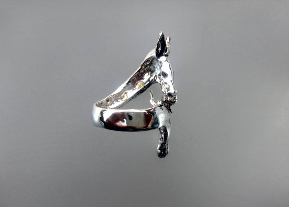 Donkey or Mule wrap ring  STERLING SILVER One size sizes 5 to 9 Zimmer design