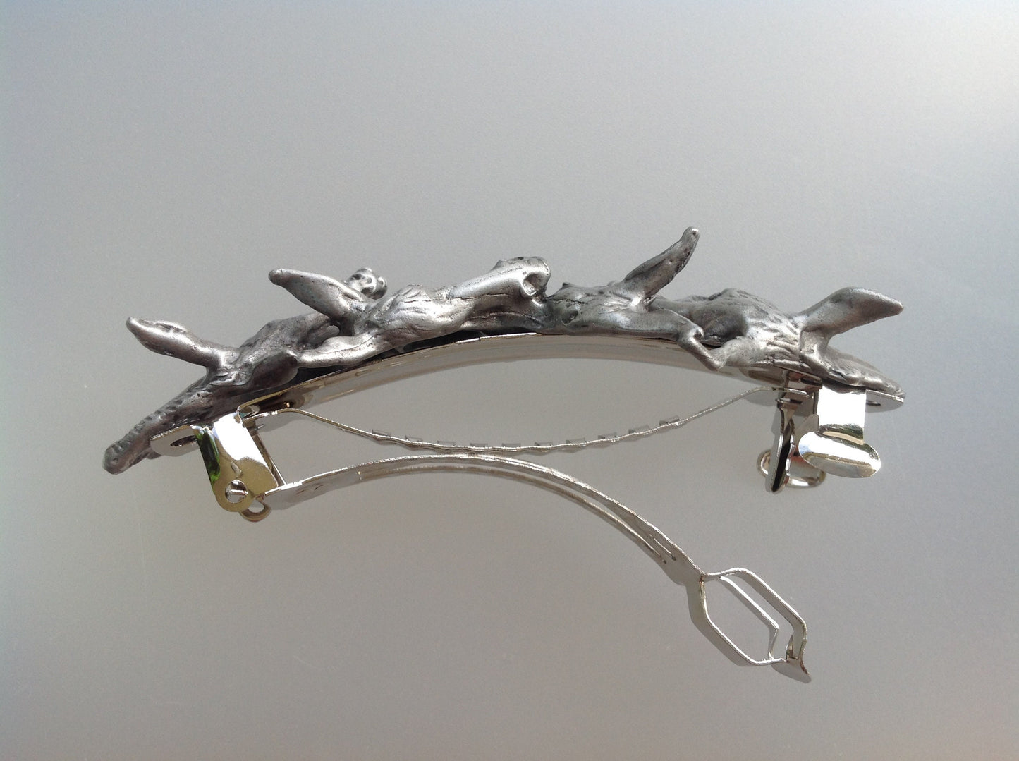 Donkey  barrette lead free pewter hair clip Equestrian Jewelry