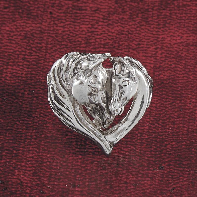 Mare and Foal horses ring STERLING SILVER Sizes 5, 6, Zimmer design