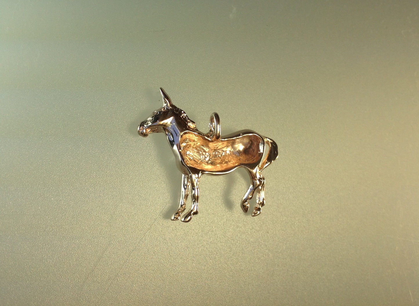 Donkey Pendant & Chain Rose Gold Forge Hill Sculpture  jewelry