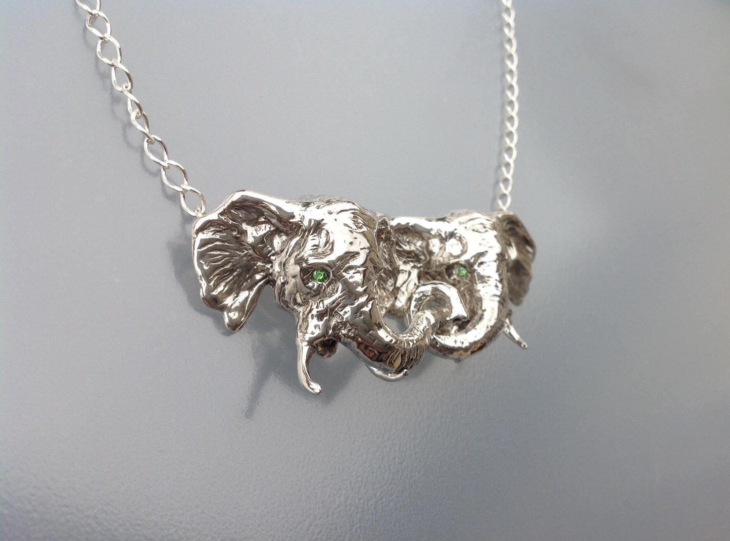 ORDER for:  Extraordinary Elephant necklace Sterling Silver, articulating pendant.  Sculptural Jewelry  Zimmer
