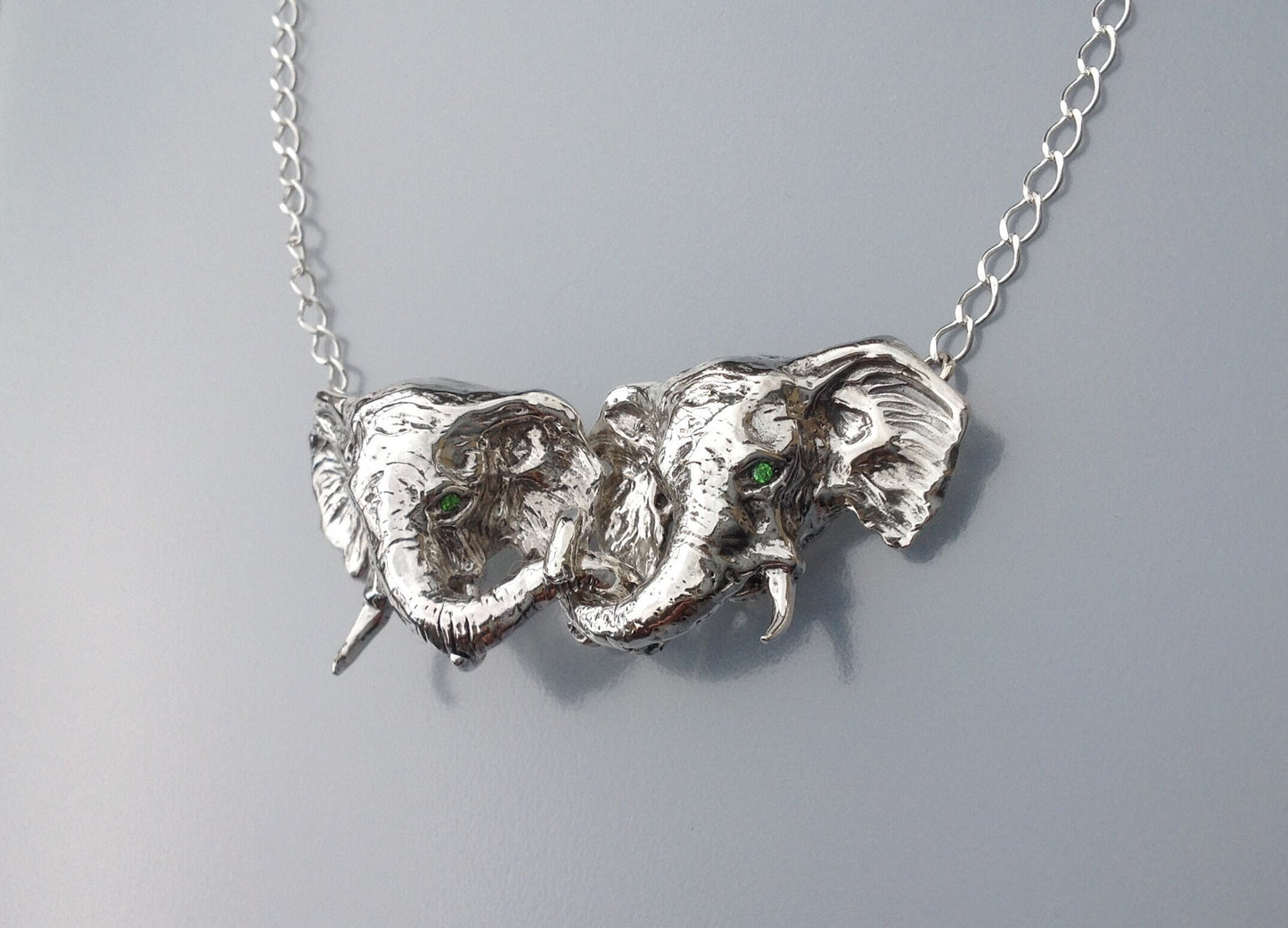 ORDER for:  Extraordinary Elephant necklace Sterling Silver, articulating pendant.  Sculptural Jewelry  Zimmer