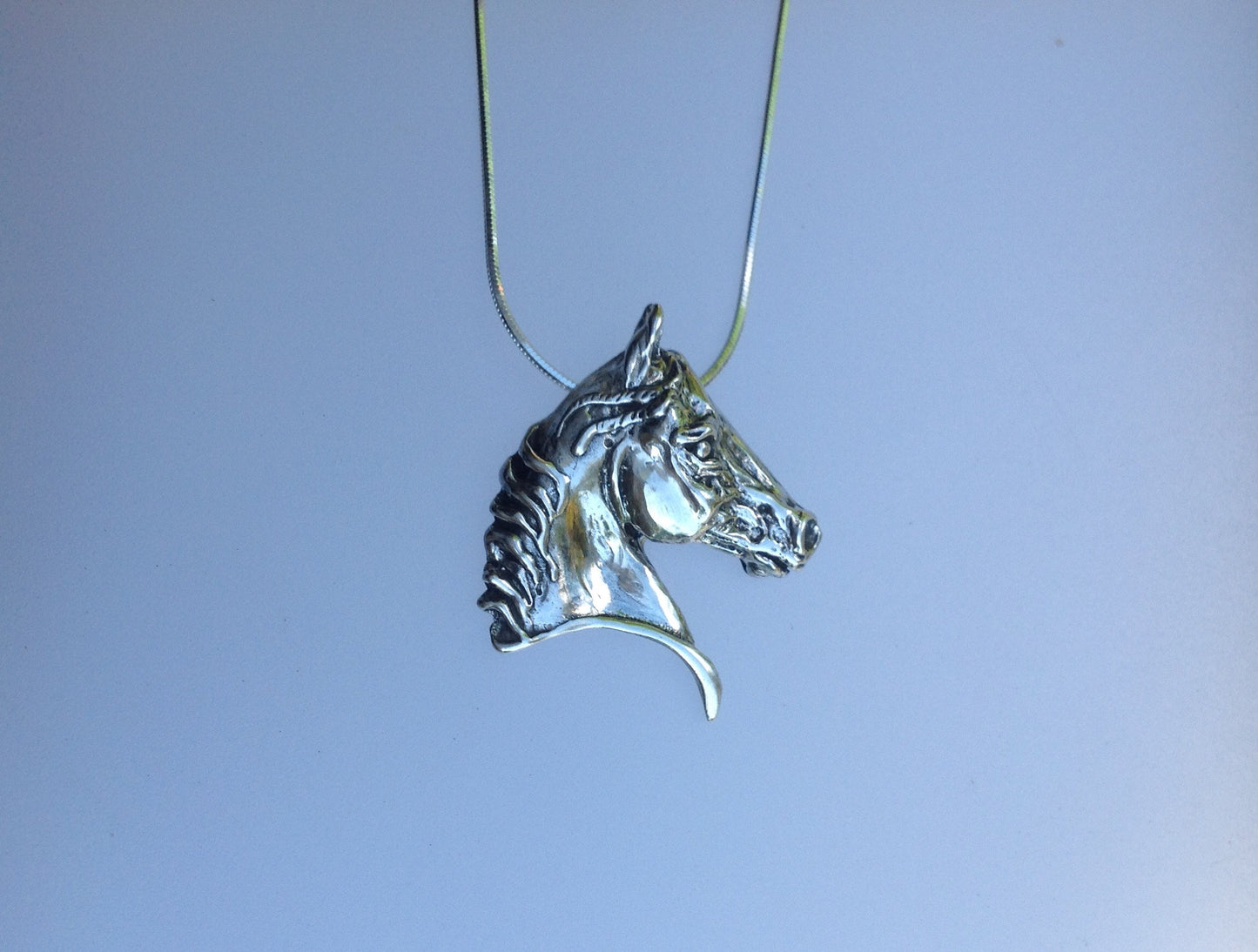 Saddlebred horse Sterling Silver slide pendant and chain Equestrian  Jewelry. Zimmer design