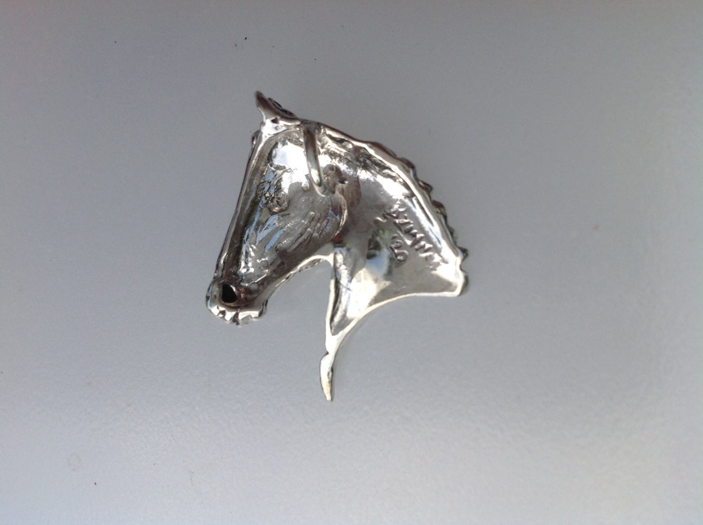 Saddlebred horse Sterling Silver slide pendant and chain Equestrian  Jewelry. Zimmer design