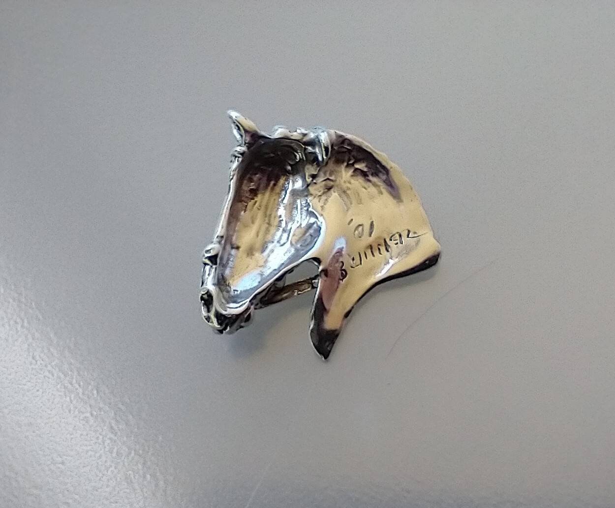 Driving horse harness pendant and chain necklace STERLING SILVER  Equestrian jewelry