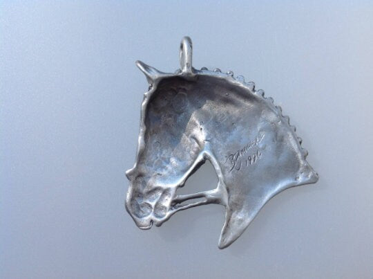 Dressage Hunter Pewter polished finish Pendant Equine Jewelry Equestrian necklace key chain ornament