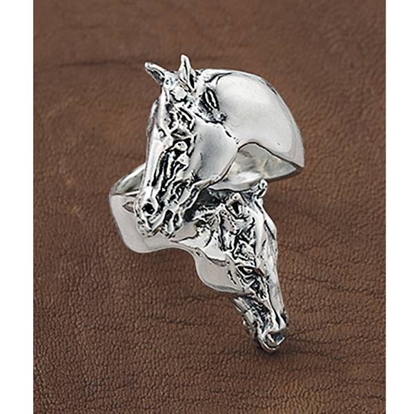 Horses ring adjustable from size 5 to 9.  Sterling silver Handmade in USA  Zimmer design