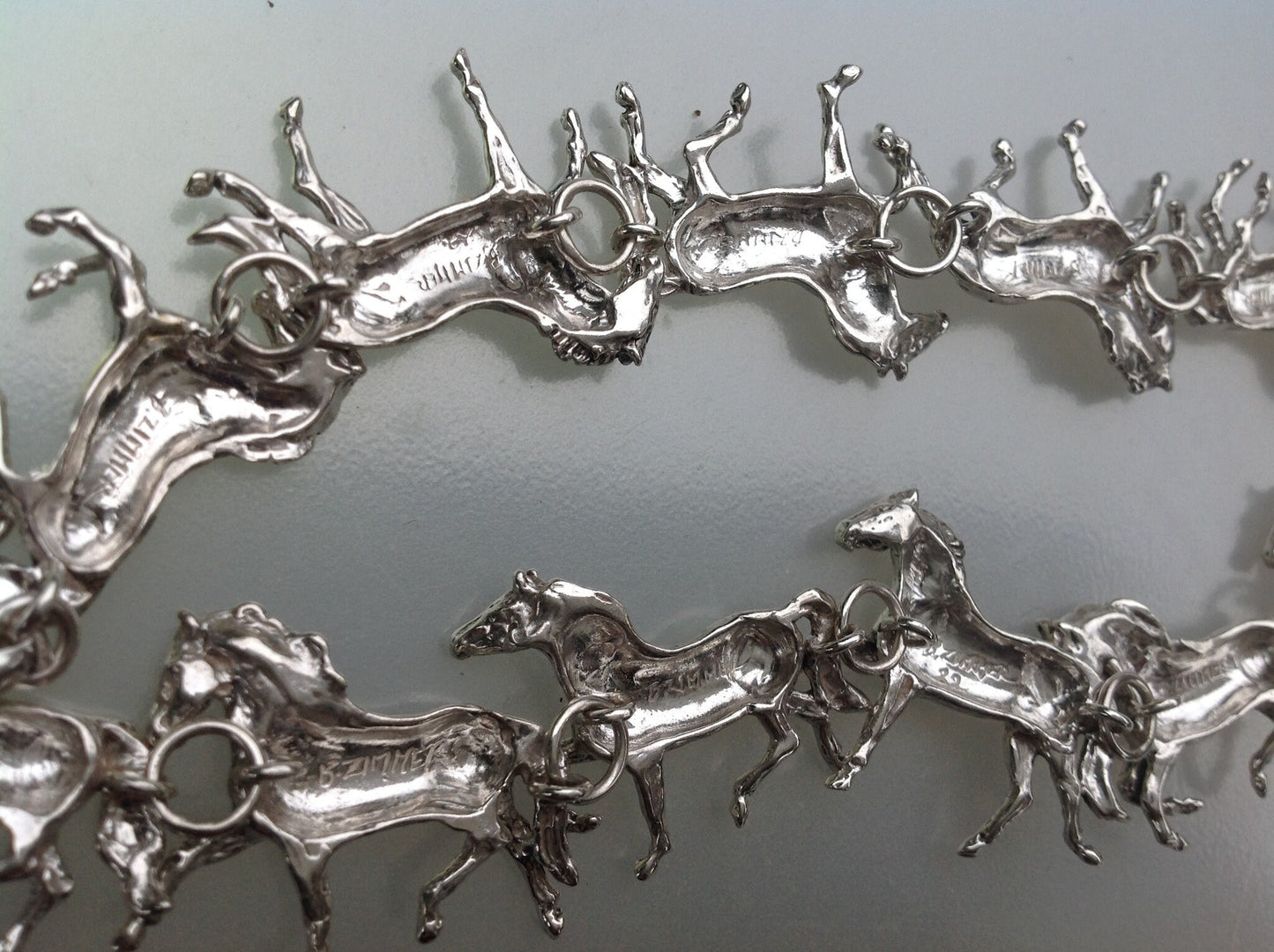 ORDER for: Show Stopping Statement horses All The Way Around necklace. Sterling silver, Handmade, Bold Artisan Piece. Zimmer Jewelry
