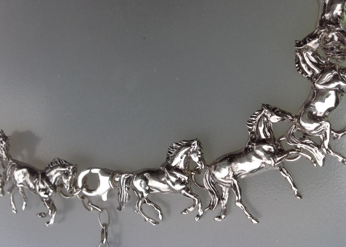 ORDER for: Show Stopping Statement horses All The Way Around necklace. Sterling silver, Handmade, Bold Artisan Piece. Zimmer Jewelry