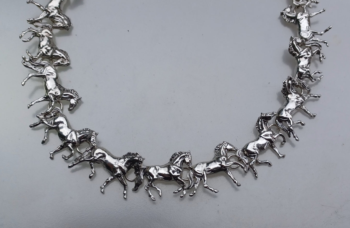 ORDER for: Show Stopping Statement horses All The Way Around necklace. Sterling silver, Handmade, Bold Artisan Piece. Zimmer Jewelry
