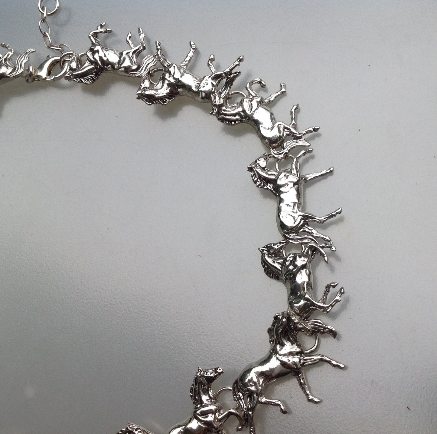 ORDER for: Show Stopping Statement horses All The Way Around necklace. Sterling silver, Handmade, Bold Artisan Piece. Zimmer Jewelry