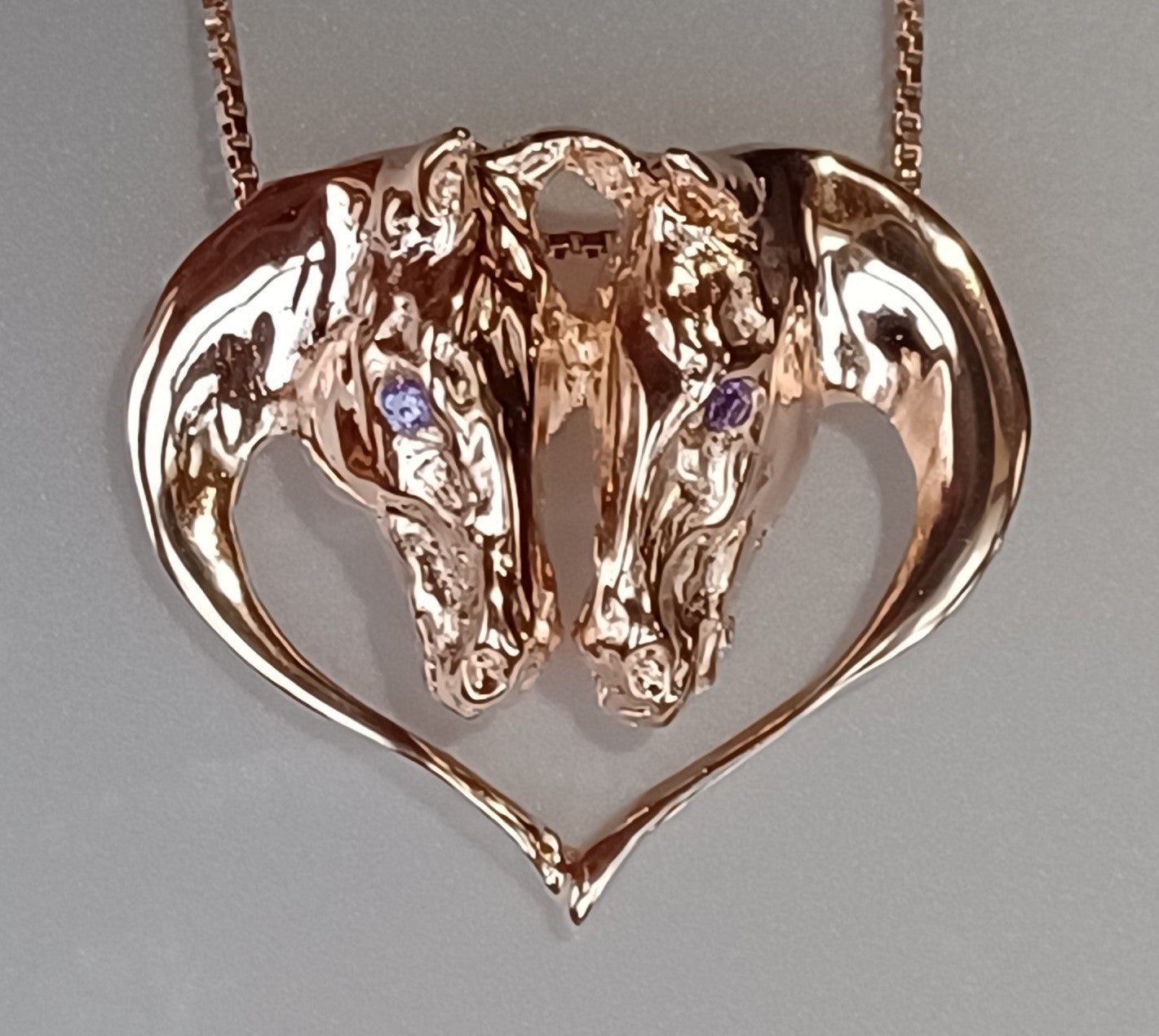 Horses in Hearts Meaningful Jewelry Hill Sculpture