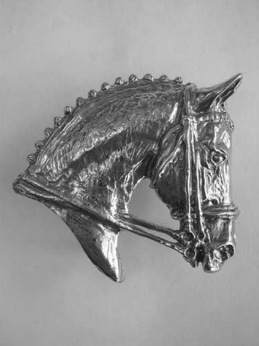 Dressage Horse Belt Buckle Pewter Equine Jewelry Art Equestrian