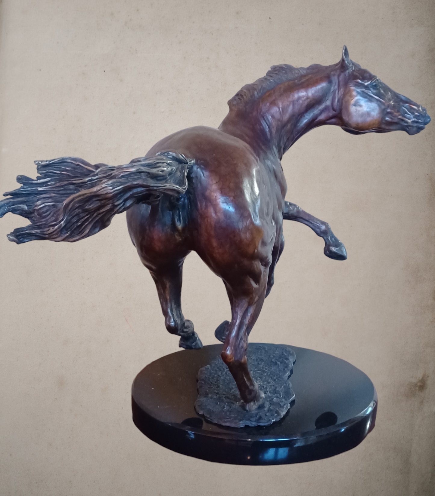 Bronze Horse Sculpture AVAILABLE NOW.  Sculpture edition, first casting 1/5 of "Unhinged". 17" tall. Beverly Zimmer Forge Hill Sculpture