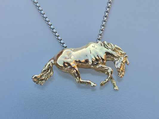 Reining Horse Sliding Stop Sterling Silver Necklace Western Horse Jewelry (Copy)