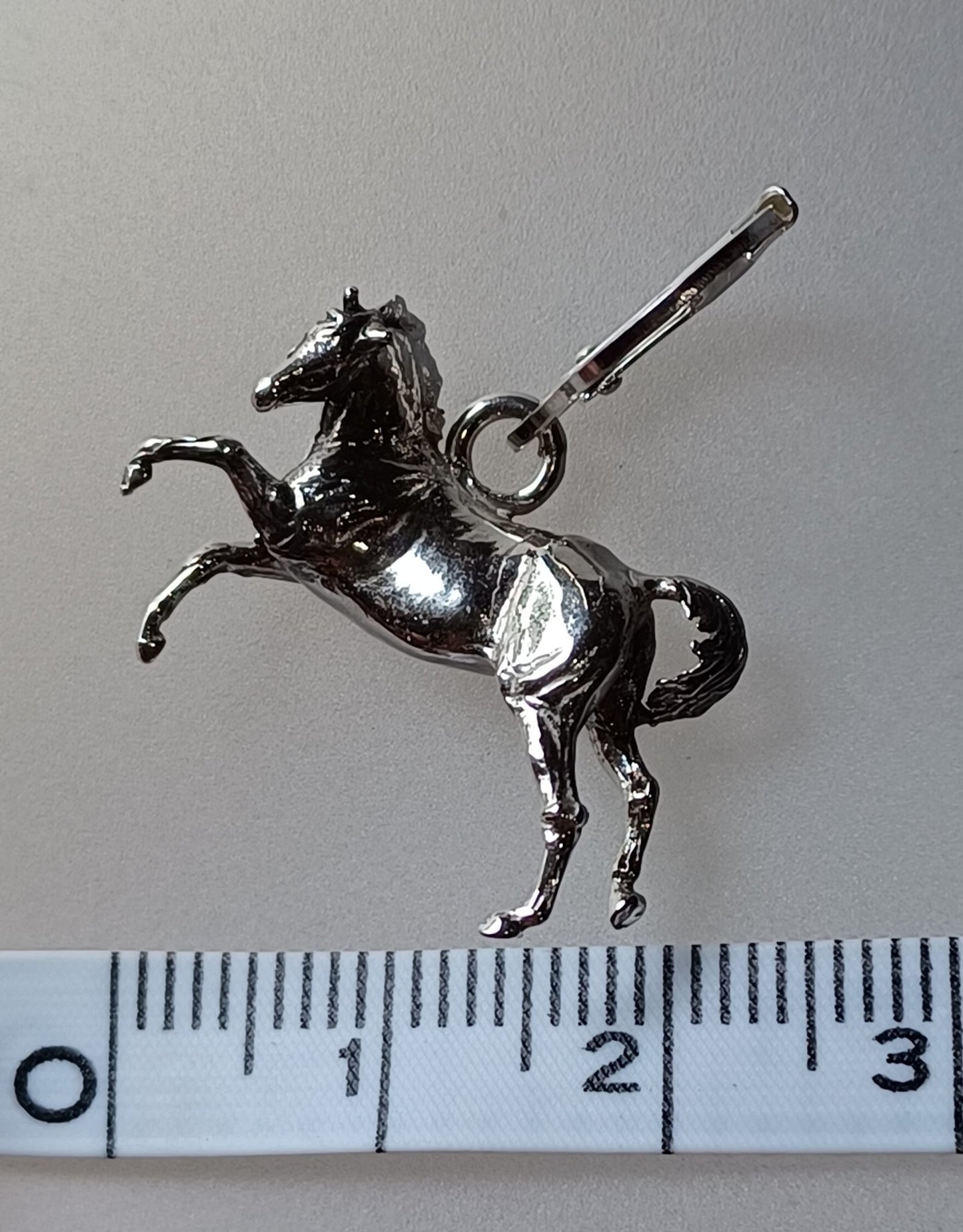 Horse sterling silver earrings lever back mini sculpture