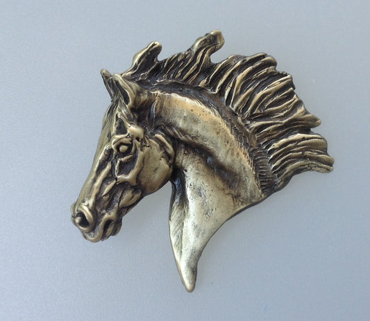 Horse antique brass  finish Pendant DIY Equine Jewelry Equestrian